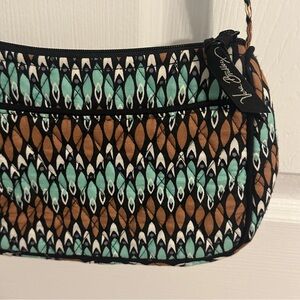 Vera Bradley Patterned Crossbody Bag - Brown and Teal